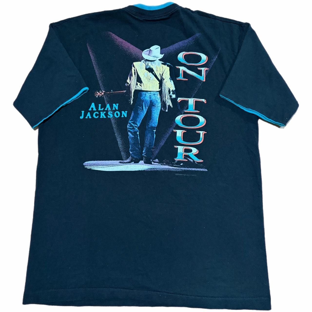 Fruit Of The Loom Vintage Alan Jackson Shirt Mens Large On Tour Country 90s Size US L / EU 52-54 / 3 - 2 Thumbnail