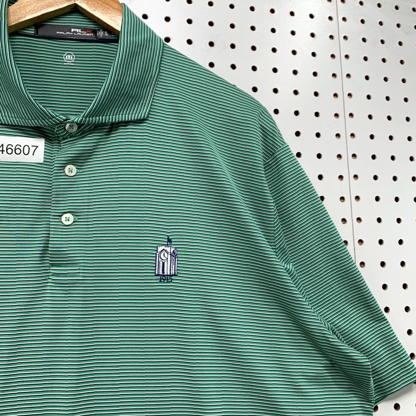 RLX Ralph Lauren RLX Ralph Lauren Polo Shirt Mens XL Green Striped Wicking Performance Collared Size US XL / EU 56 / 4 - 6 Thumbnail