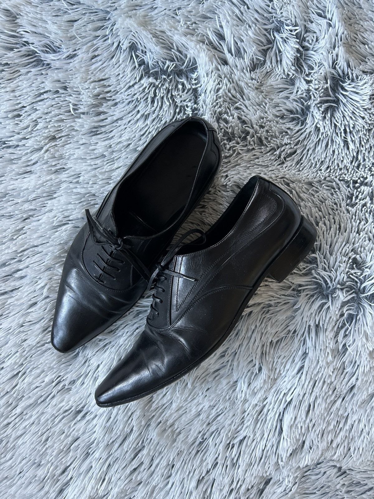 Dior Dior Homme AW06 "These Grey Days" Derby Shoes – Look 22 Size US 8.5 / EU 41-42 - 1 Thumbnail
