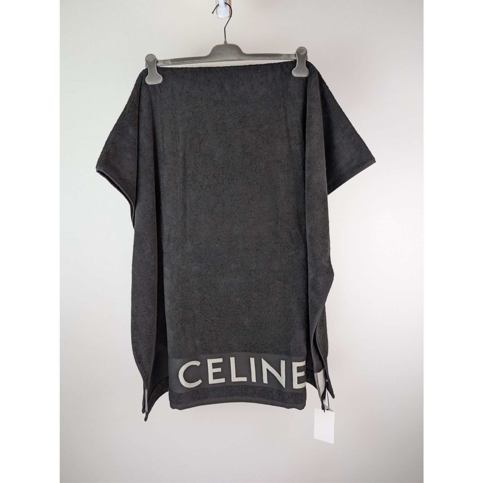 Celine o1rshd1 Q:2 / cotton terry beach towel in Black Size ONE SIZE - 1 Thumbnail