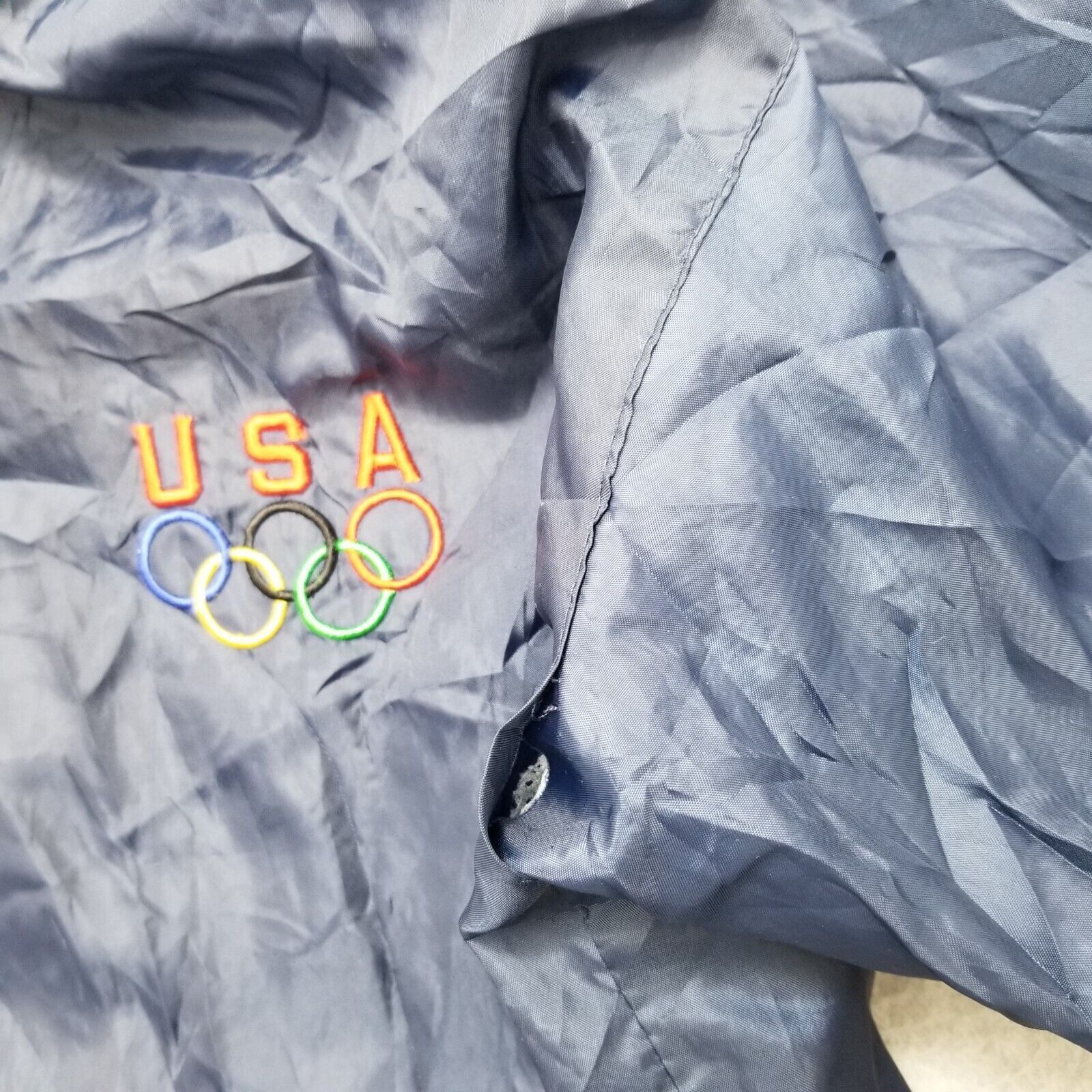 Other USA Olympics Jacket Mens Nylon Windbreaker Full Zip Pockets Size US L / EU 52-54 / 3 - 11 Thumbnail