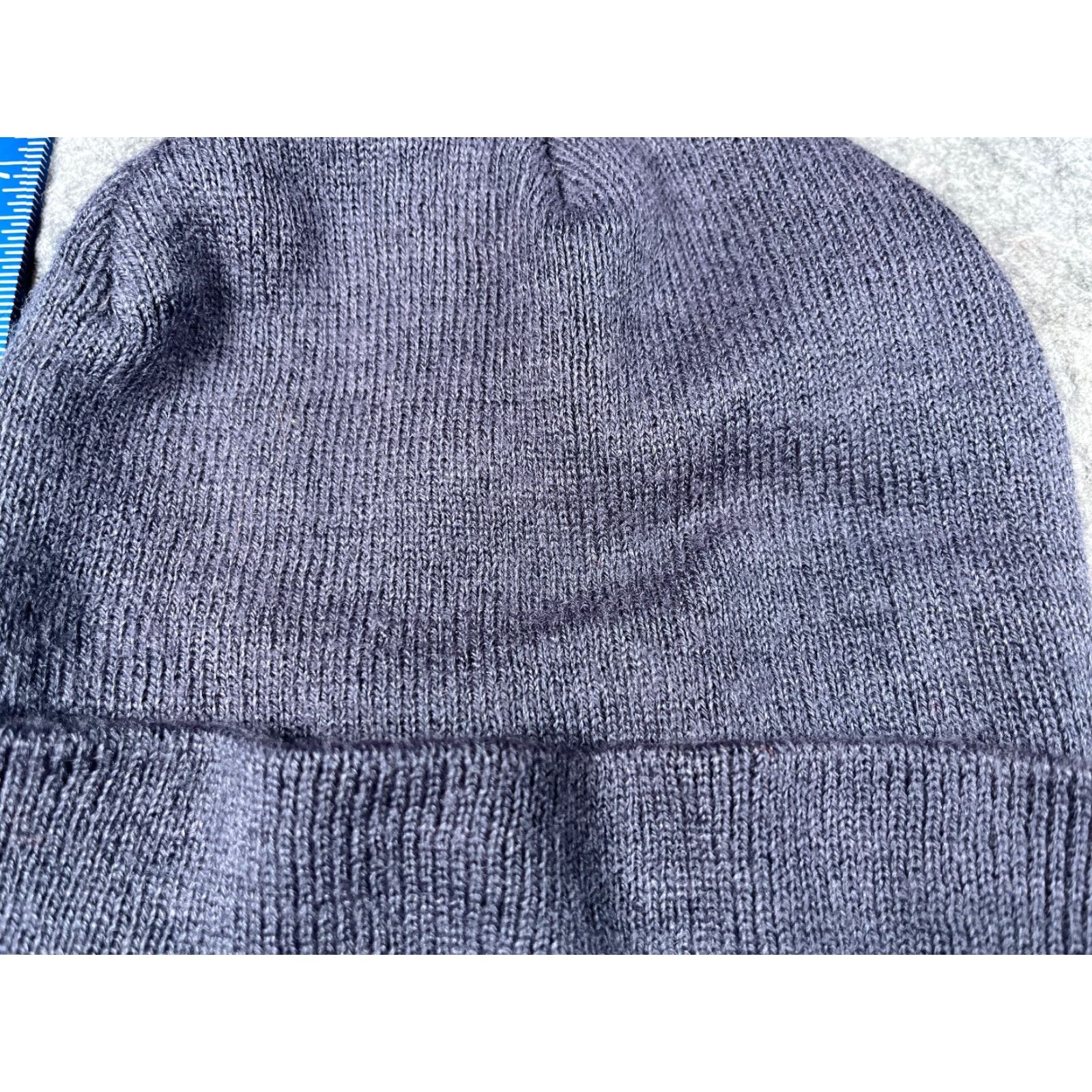 Vintage Beanie Toque Beanie Adult One Size Blue Knit Winter Acrylic Snow Ski Outdoors Hats Size ONE SIZE - 2 Thumbnail