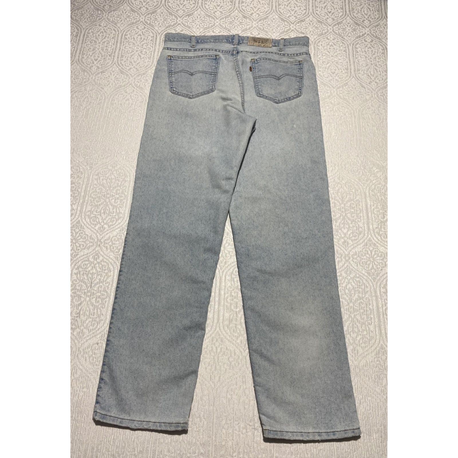 Levi's VINTAGE Levi's Signature Flex Denim Jeans Mens 34x32 Light Wash Straight Relaxed Fit Blue 90s Style Mens Size US 34 / EU 50 - 3 Thumbnail