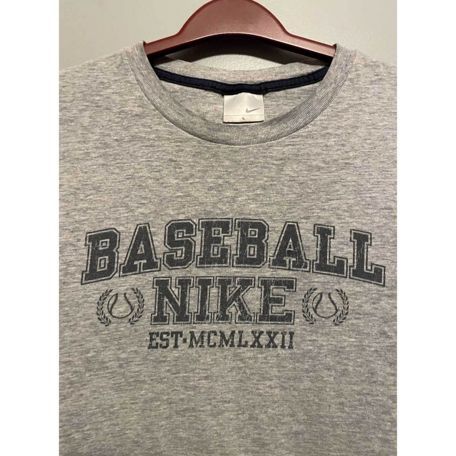 Nike Nike Y2K Vintage Baseball Long Sleeve Shirt Gray Size Large (C353) - Size US L / EU 52-54 / 3 - 2 Thumbnail