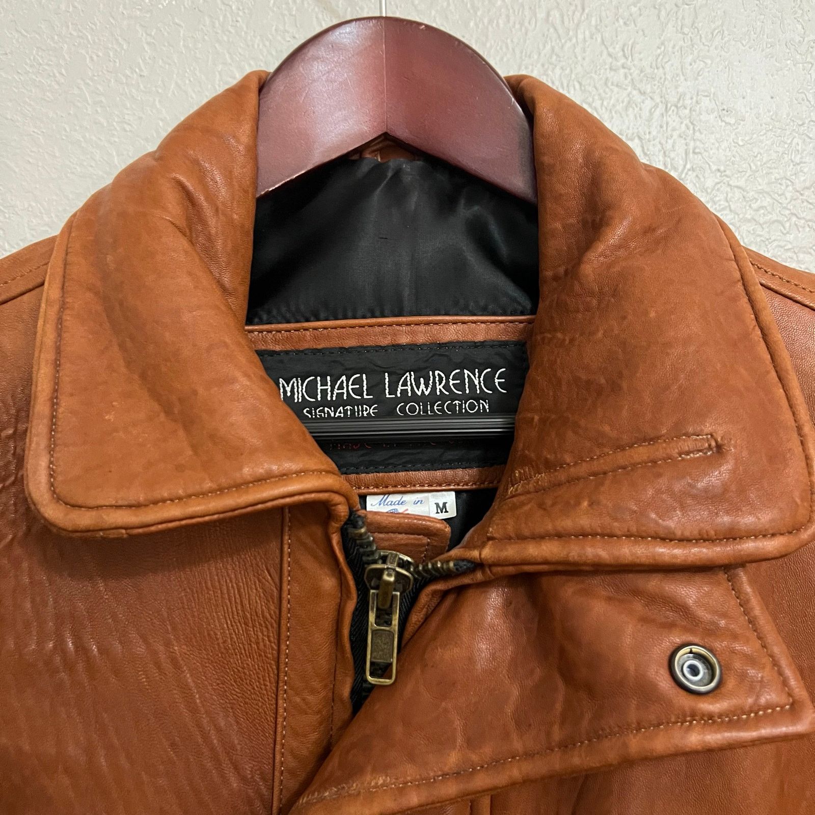 Vintage Michael Lawrence Signature Brown Leather Jacket USA Sz M 90s Size US M / EU 48-50 / 2 - 3 Thumbnail