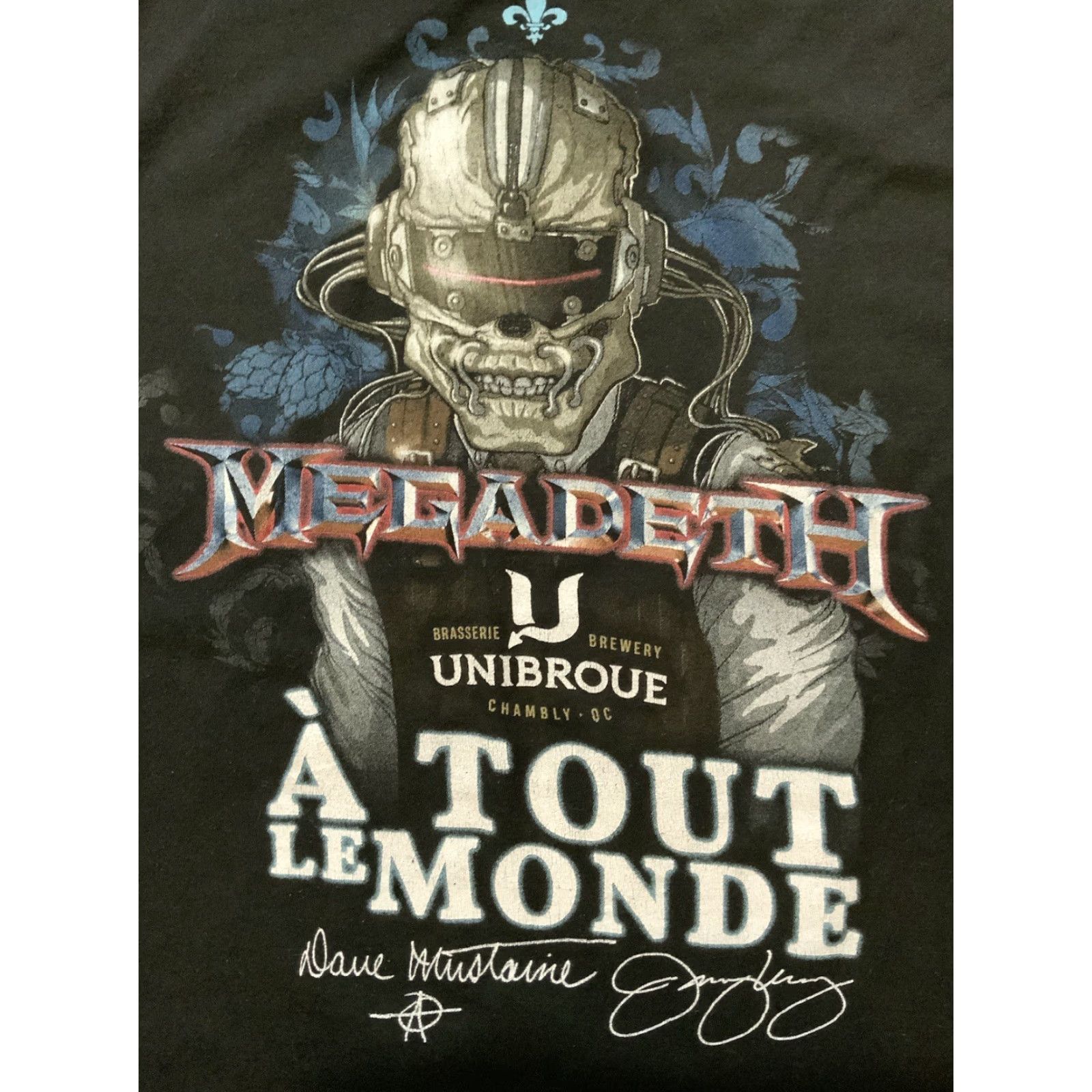 Tultex VINTAGE Unibroue Brewery X Megadeth A Tout Le Monde Rock Band Black Graphic T-Shirt Sz.L Size US L / EU 52-54 / 3 - 2 Thumbnail