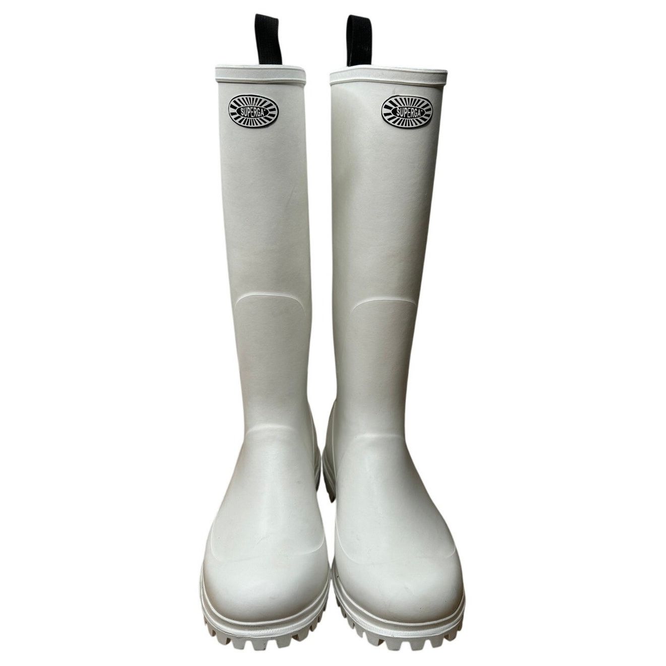 Superga Brand New SUPERGA White 799 Rain Boots Tall Rubber Boho Size US 7.5 / IT 37.5 - 2 Thumbnail