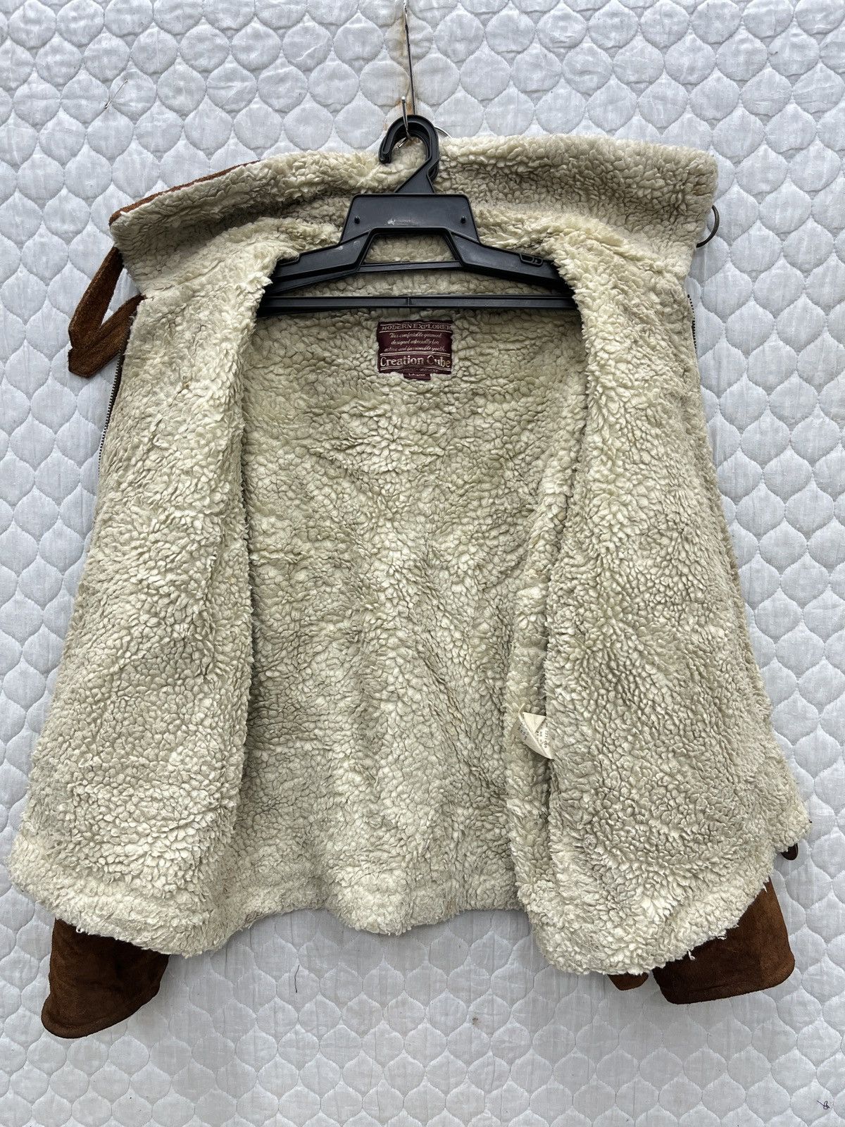 Vintage 🔥🔥🔥ARCHIVE CREATION CUBE LEATHER SHEARLING JACKET Size US L / EU 52-54 / 3 - 7 Thumbnail