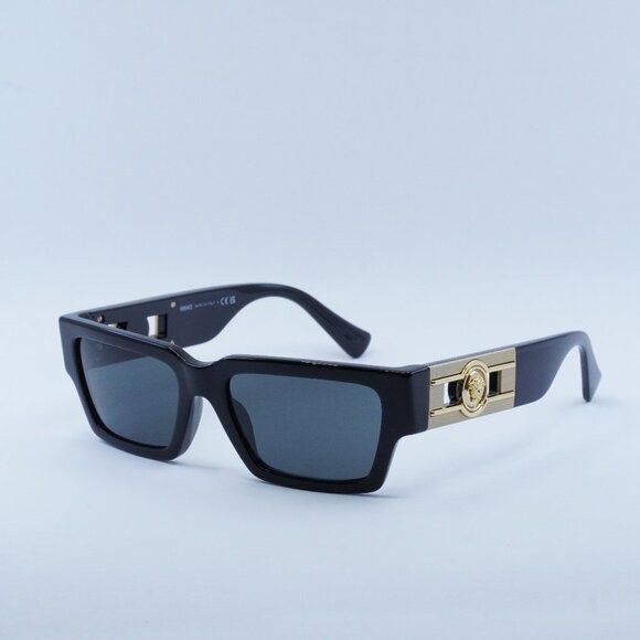 image of New Versace Ve4459 Gb1/87 Black /dark Grey Sunglasses, Women's