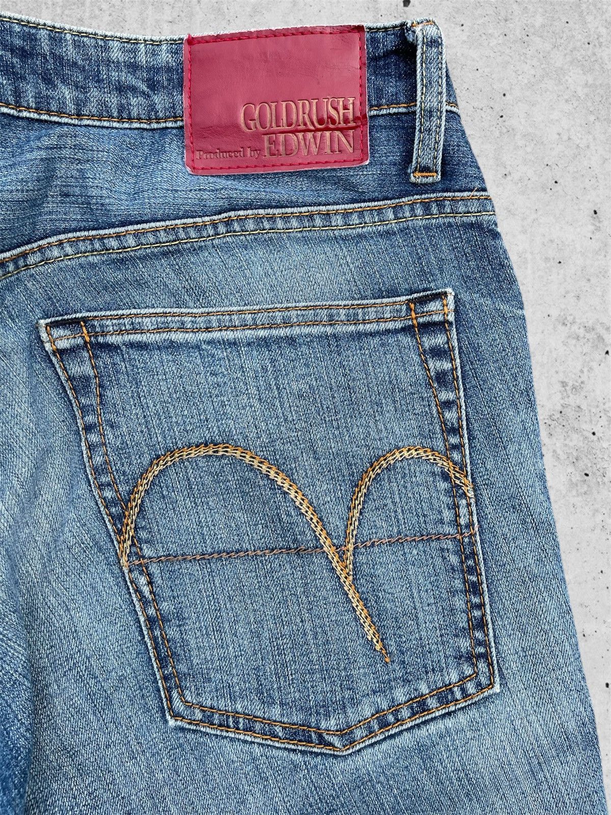 Japanese Brand 🔥 Edwin Gold Rush Distressed Denim W36 🔥 Size US 36 / EU 52 - 10 Thumbnail