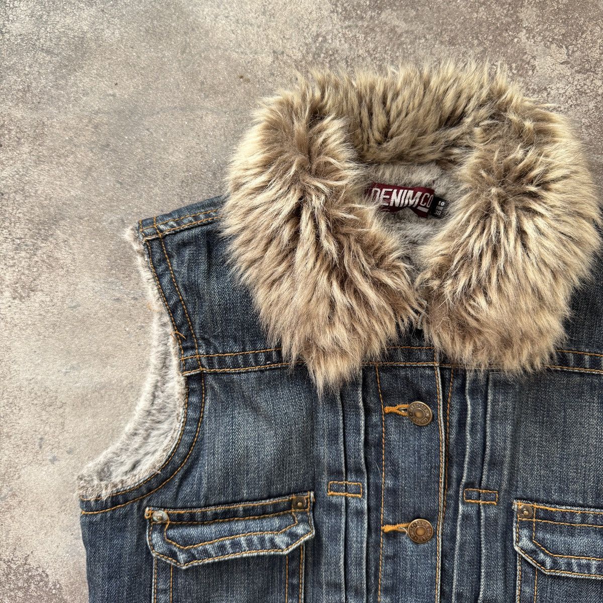 Seditionaries Japan Style Vintage Y2K Grunge Faux Fur Cropped Vest Size M / US 6-8 / IT 42-44 - 3 Thumbnail