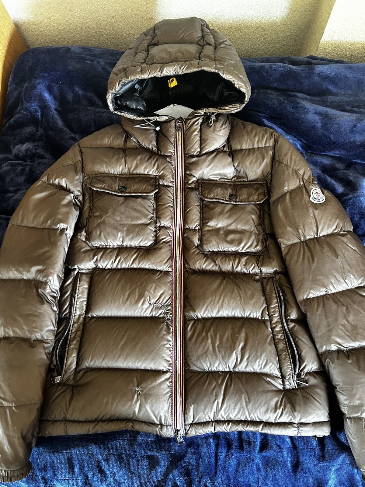 Image of Moncler Down Puffer Jacket in Green, Men's (Size Small)