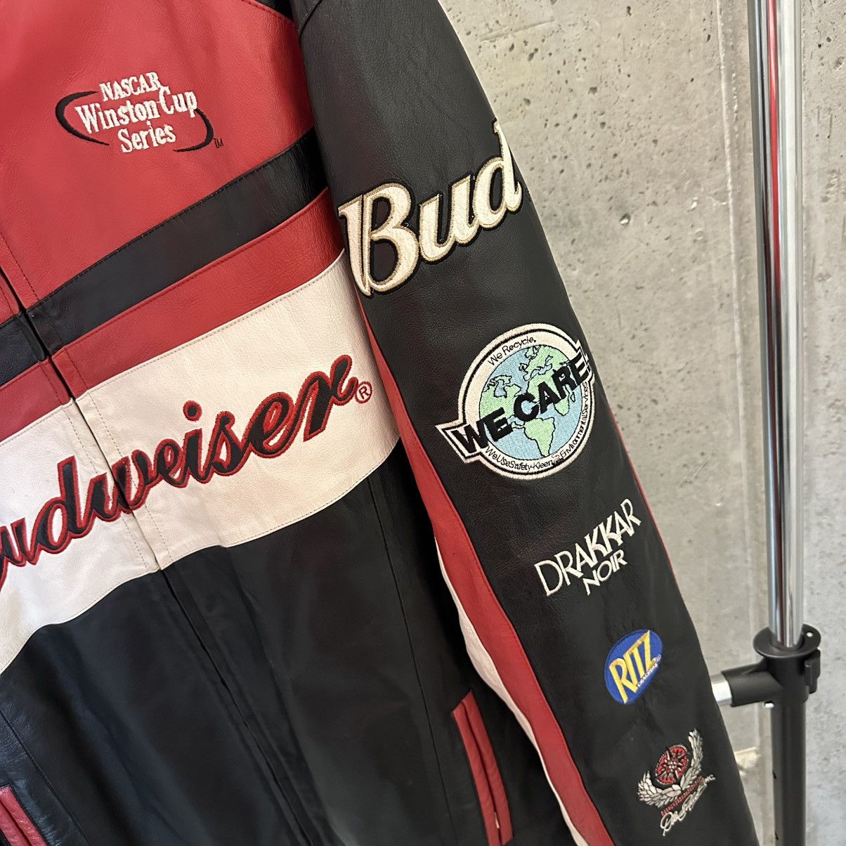 Chase Authentics Vintage 2000s D.Earnhardt Jr NASCAR Leather Jacket Budweiser Size US L / EU 52-54 / 3 - 4 Thumbnail