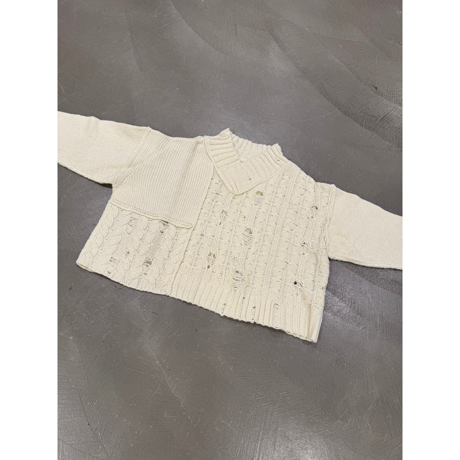 Yohji Yamamoto 2000s Y’s by Yohji Yamamoto cropped reconstructed sweater Size ONE SIZE - 4 Thumbnail