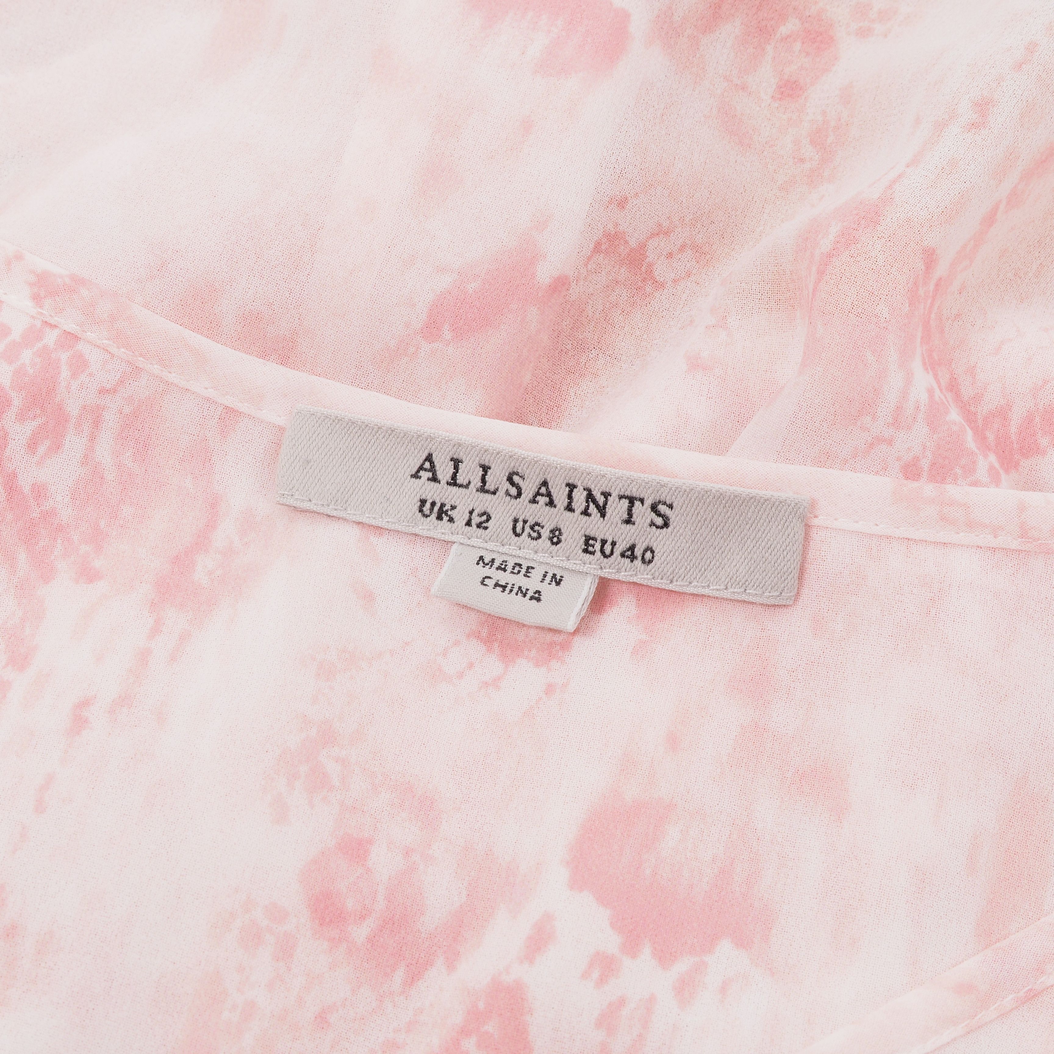 Allsaints Allsaints Penny Masala Top Women's Soft Pink Blouse Shirt Size M / US 6-8 / IT 42-44 - 4 Thumbnail