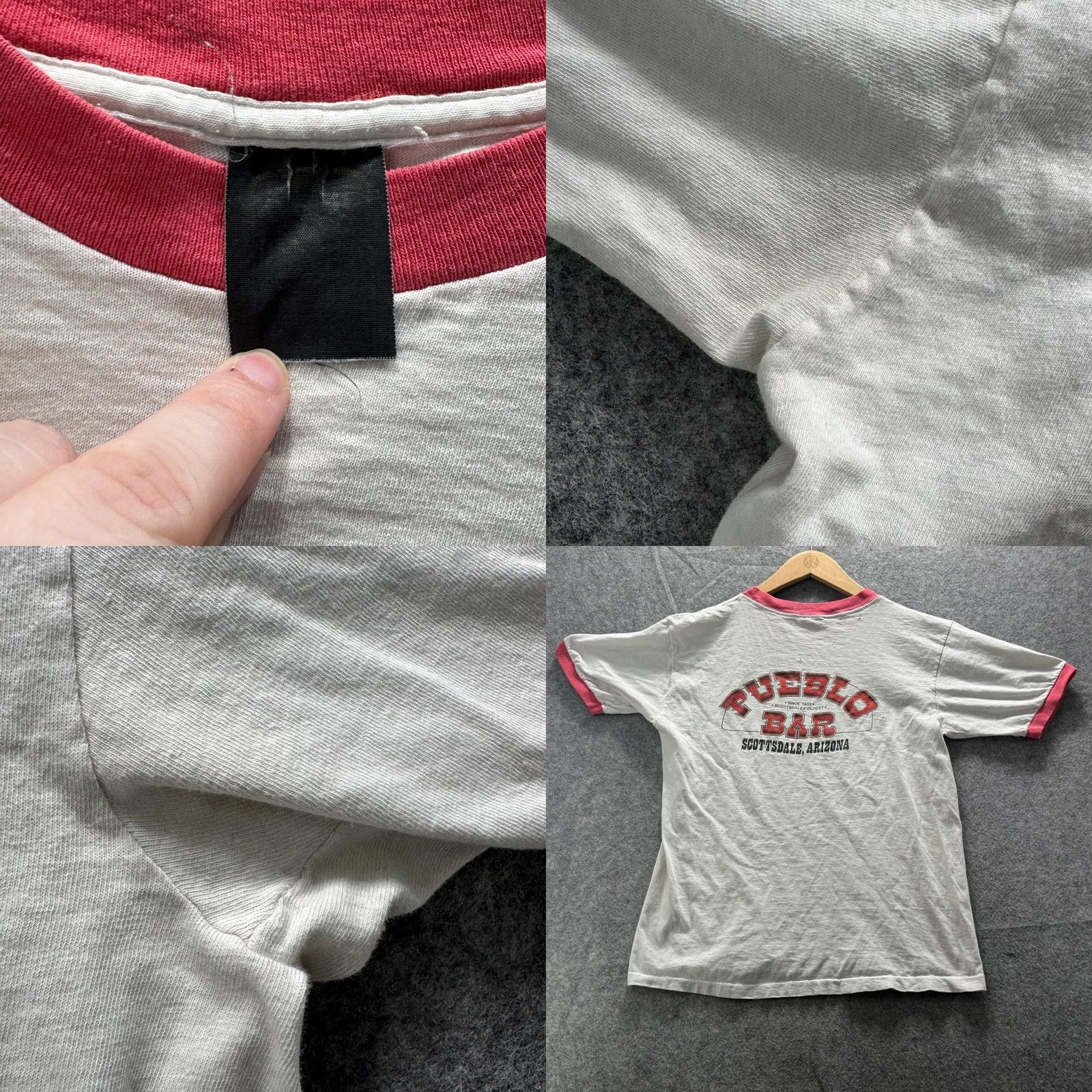 Vintage VINTAGE Pueblo Bar Scottsdale Arizona Shirt Mens M White Graphic Tee Ringer Crewneck Size US M / EU 48-50 / 2 - 8 Thumbnail
