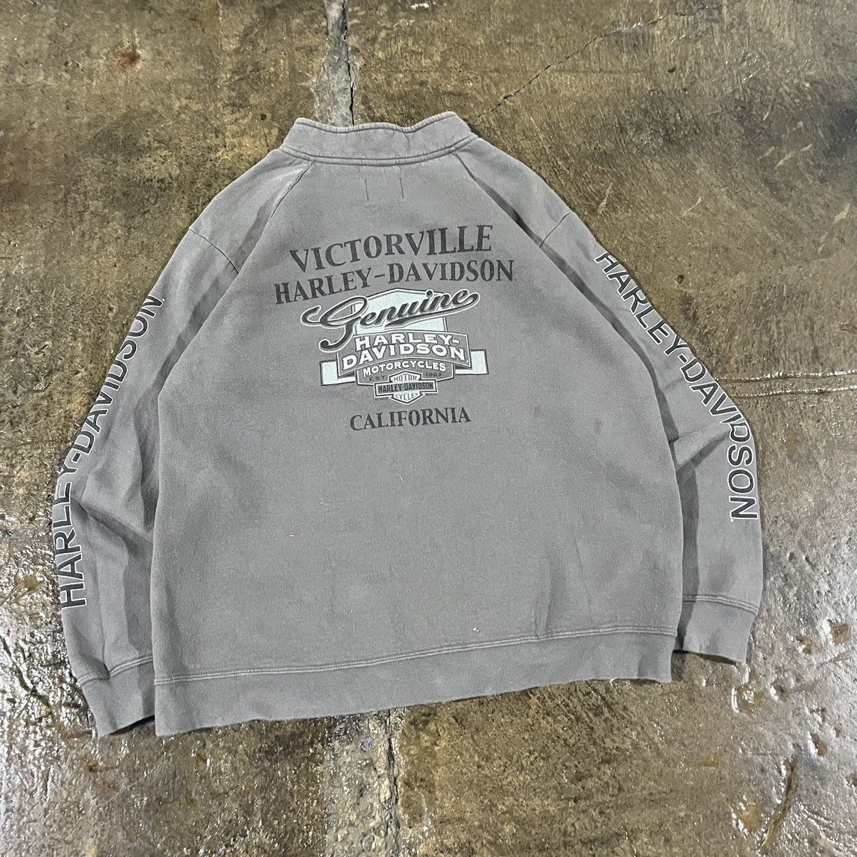 Harley Davidson × Vintage Vintage Harley Davidson Full Zip-Up Biker Grunge Sweatshirt Size US L / EU 52-54 / 3 - 9 Thumbnail