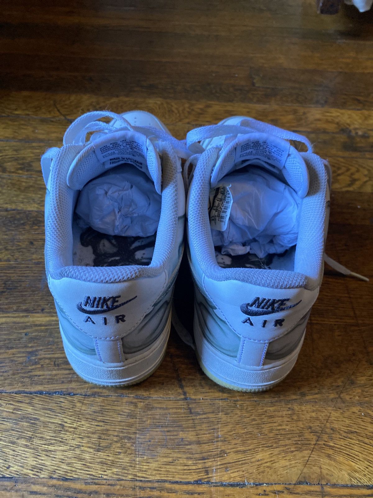 Nike Nike Air Force 1 Low Skeleton Halloween (2018) Size US 9.5 / EU 42-43 - 4 Thumbnail