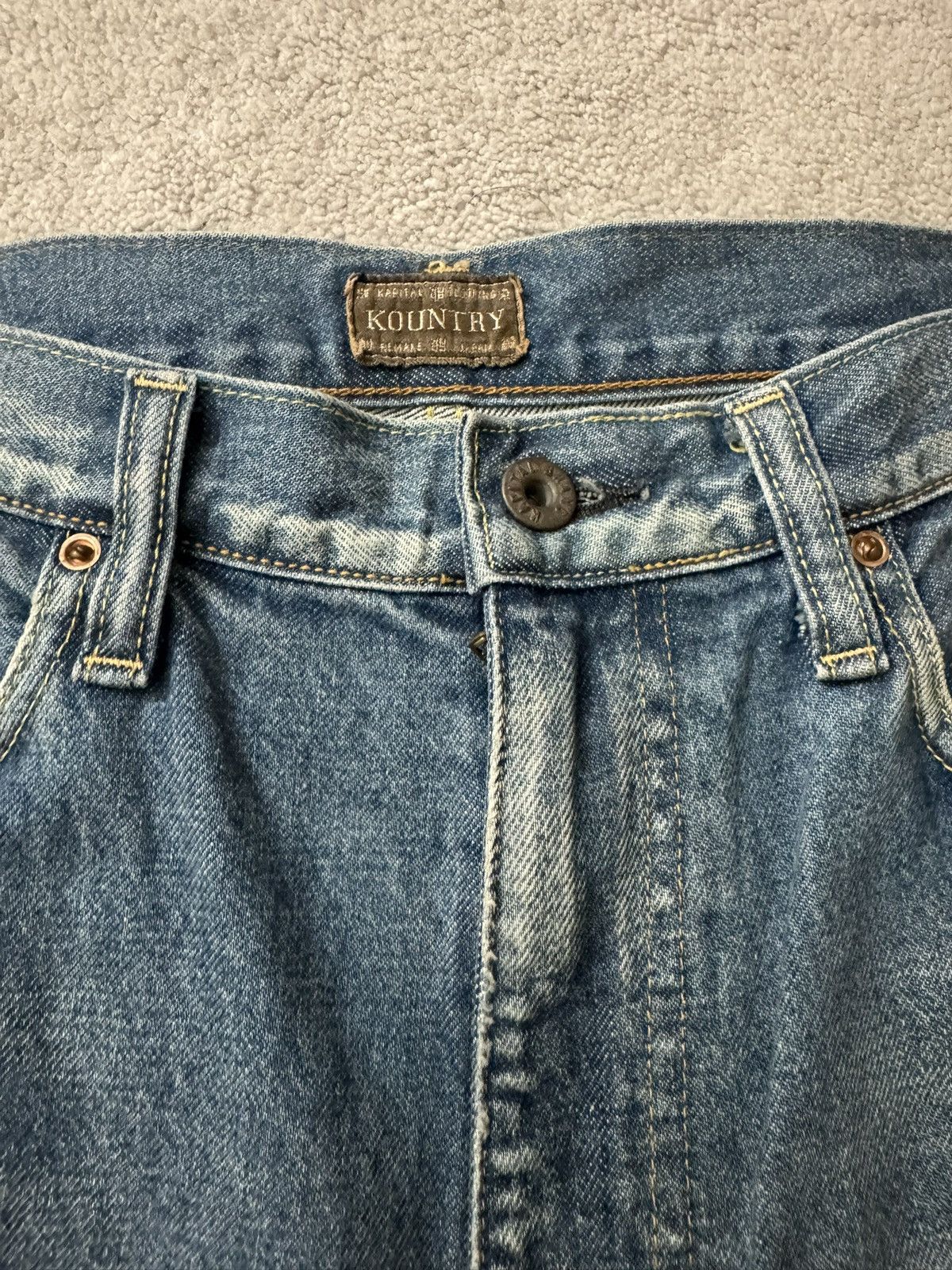 Kapital Kapital Kountry Bone Denim Shorts Size US 38 / EU 54 - 4 Thumbnail