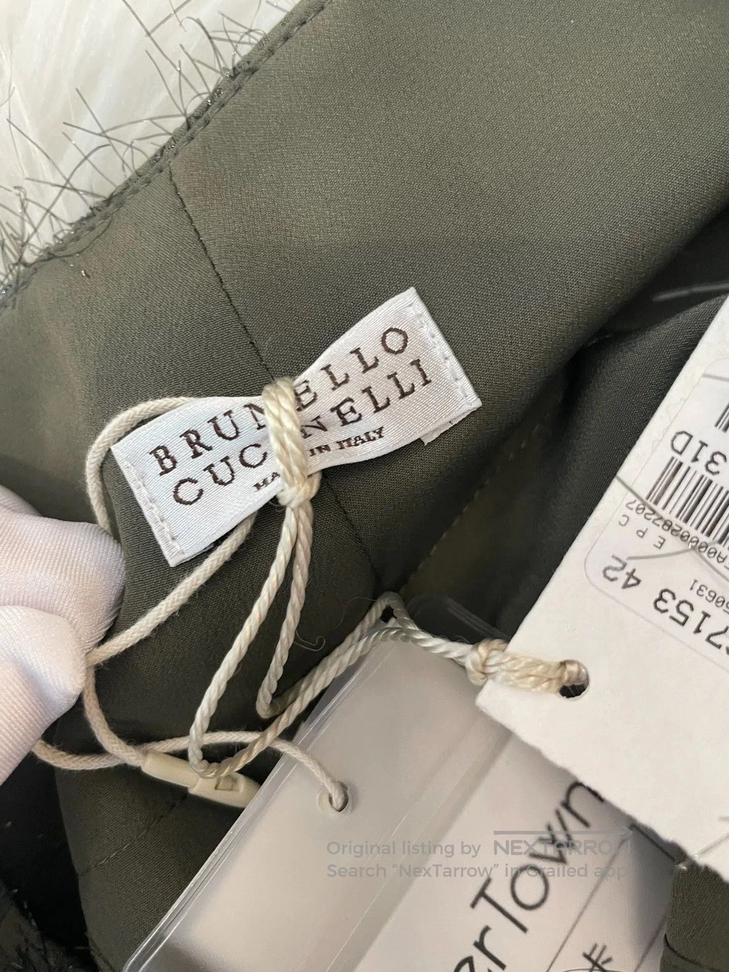 Brunello Cucinelli brunello cucinelli green cotton long pants. Size US 38 / EU 54 - 3 Thumbnail