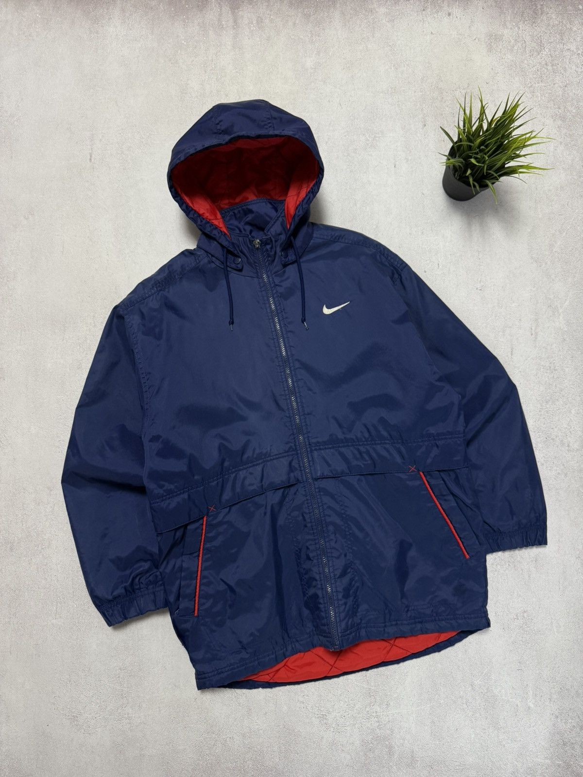 Nike × Vintage Vintage Nike Swoosh Jacket Windbreaker Big Logo Y2K 90s Size US S / EU 44-46 / 1 - 5 Thumbnail