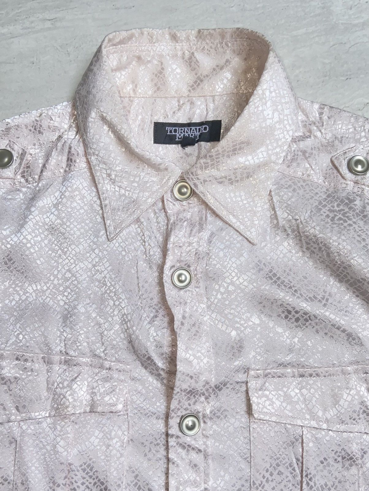 TORNADO MART Pink Patterned Shirt