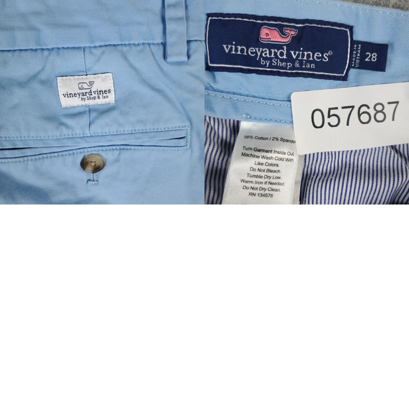 Vineyard Vines VINTAGE Vineyard Vines Mens Shorts 28 Blue Chino Casual Flat Front Cotton Summer Mens Size US 28 / EU 44 - 8 Thumbnail