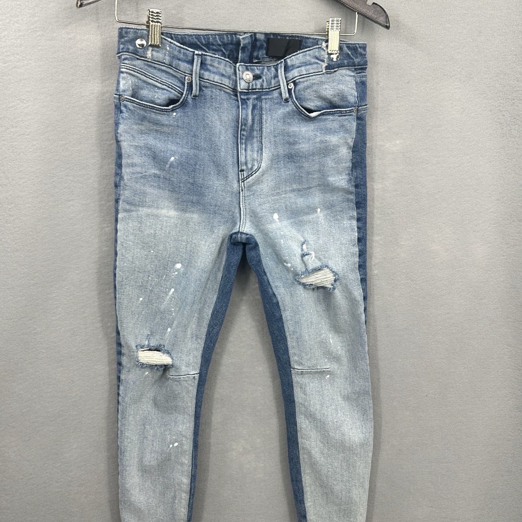 Rta RtA Jeans Women's 28 Skinny Distressed Blue Denim with Knee Tears - Slim Fit, Industrial Style, Non-Vintage Size 28" / US 6 / IT 42 - 5 Thumbnail