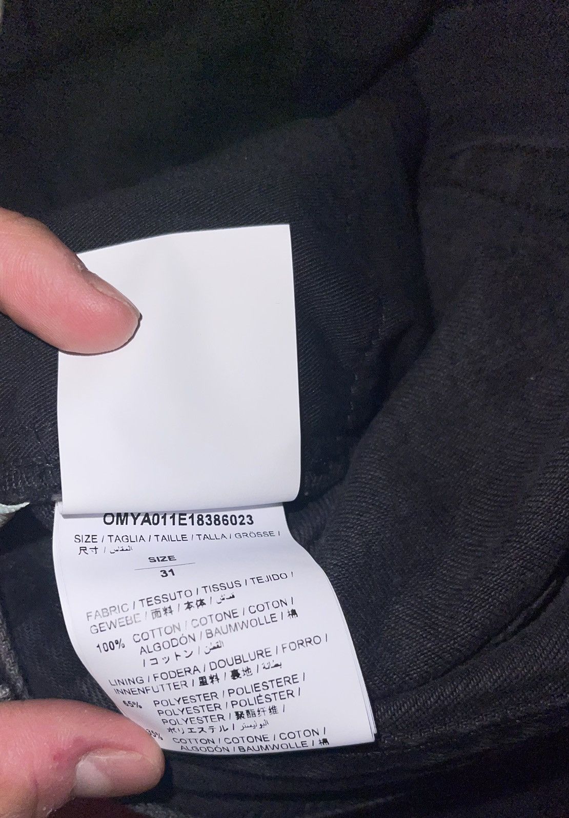 Off-White × Virgil Abloh Off White Gothic Washed Black Embroidered Jeans Size US 31 - 10 Thumbnail