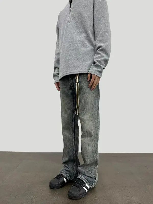 Vintage VIBE Street washed and aged micro flare vintage jeans Size US 32 / EU 48 - 1 Thumbnail