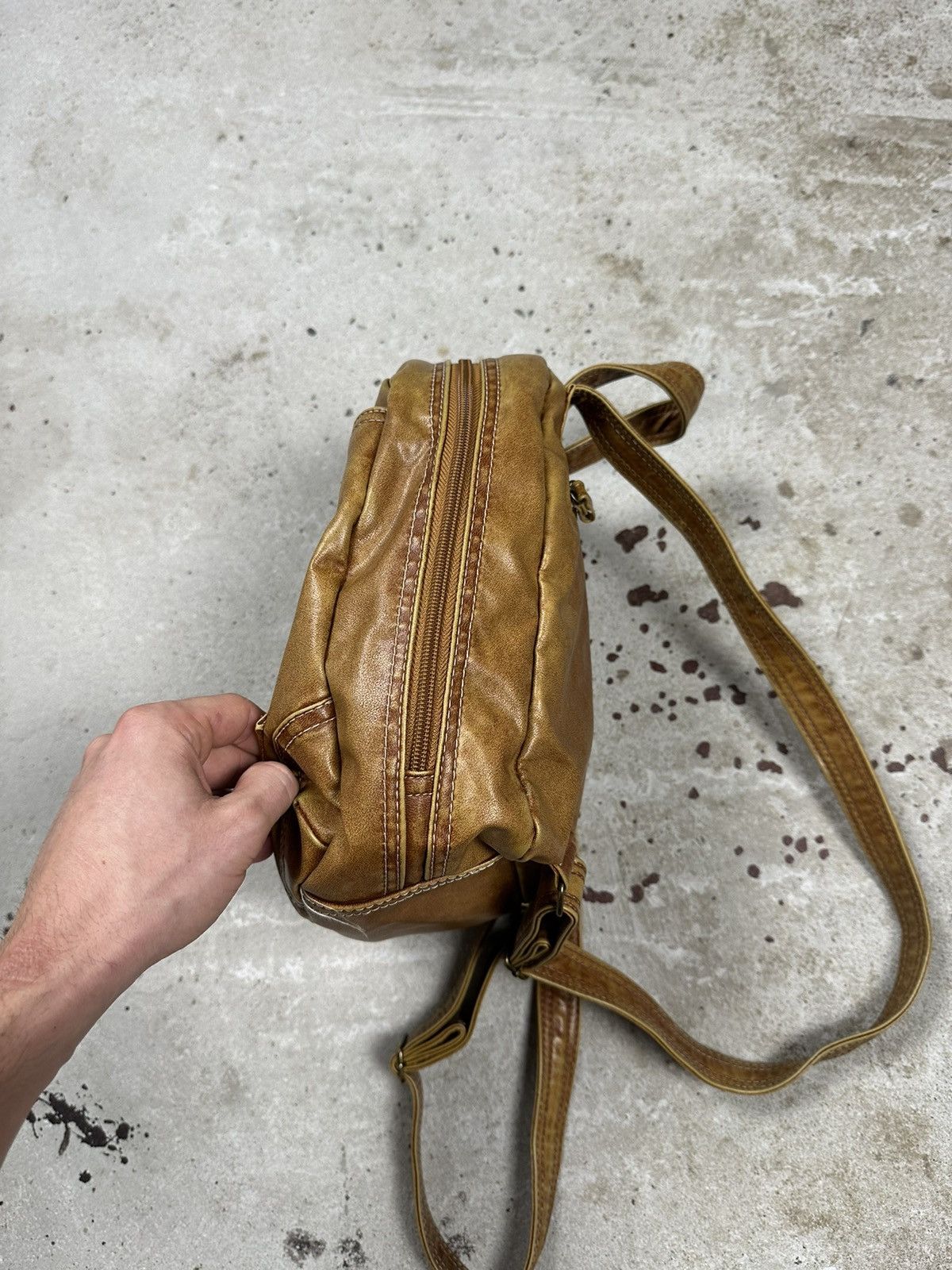 Affliction Vintage Y2K Faux Leather Small Backpack Bag Size ONE SIZE - 3 Thumbnail