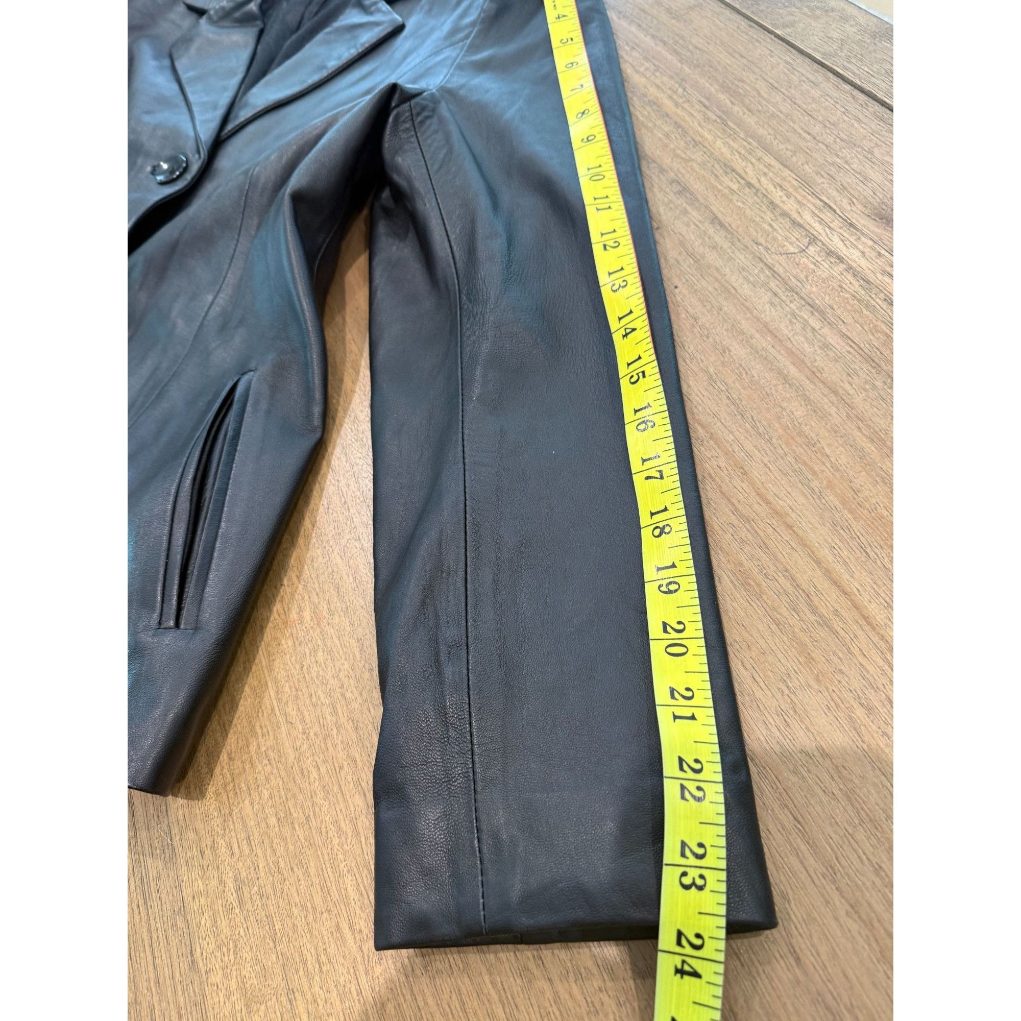 Other Vintage 90s Gian Mori Italian Genuine Leather Blazer, size l Size L / US 10 / IT 46 - 13 Thumbnail