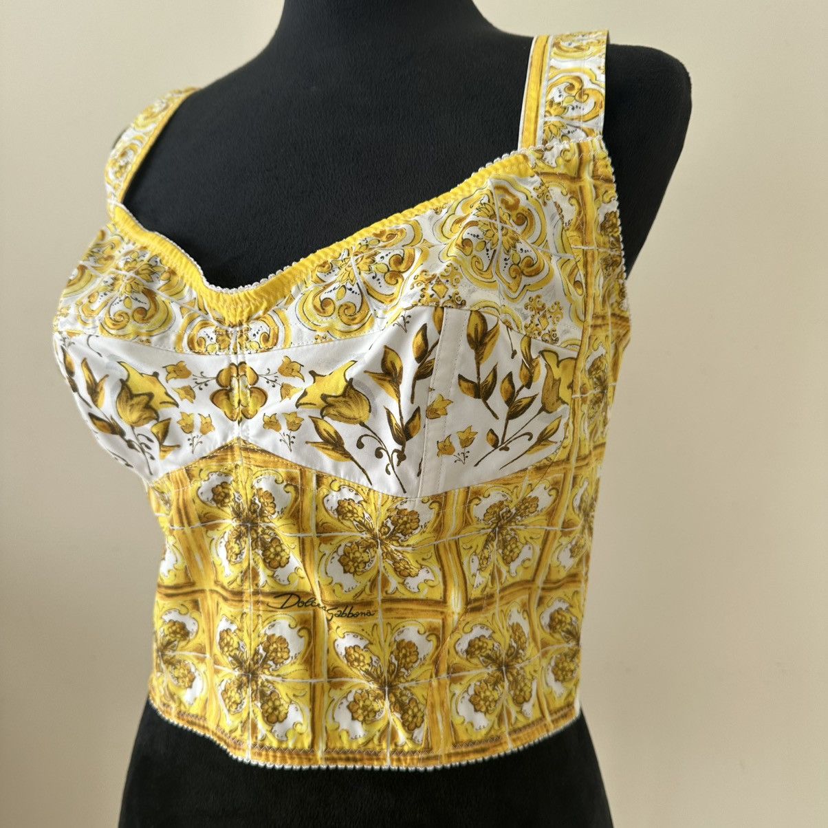 Dolce & Gabbana DOLCE & GABBANA MAJOLICA PRINT CORSET TOP Size M / US 6-8 / IT 42-44 - 13 Thumbnail
