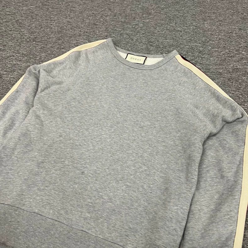 Gucci Gucci Sleeve string logo gray round-neck sweatshirt 2504-Ne Size US XS / EU 42 / 0 - 4 Thumbnail