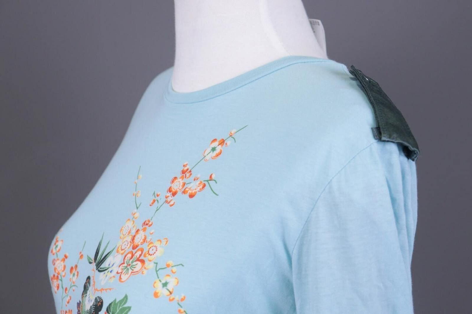 Custo Barcelona CUSTO BARCELONA Blue Floral Stretch Top Shirt Size 4 Size S / US 4 / IT 40 - 9 Thumbnail