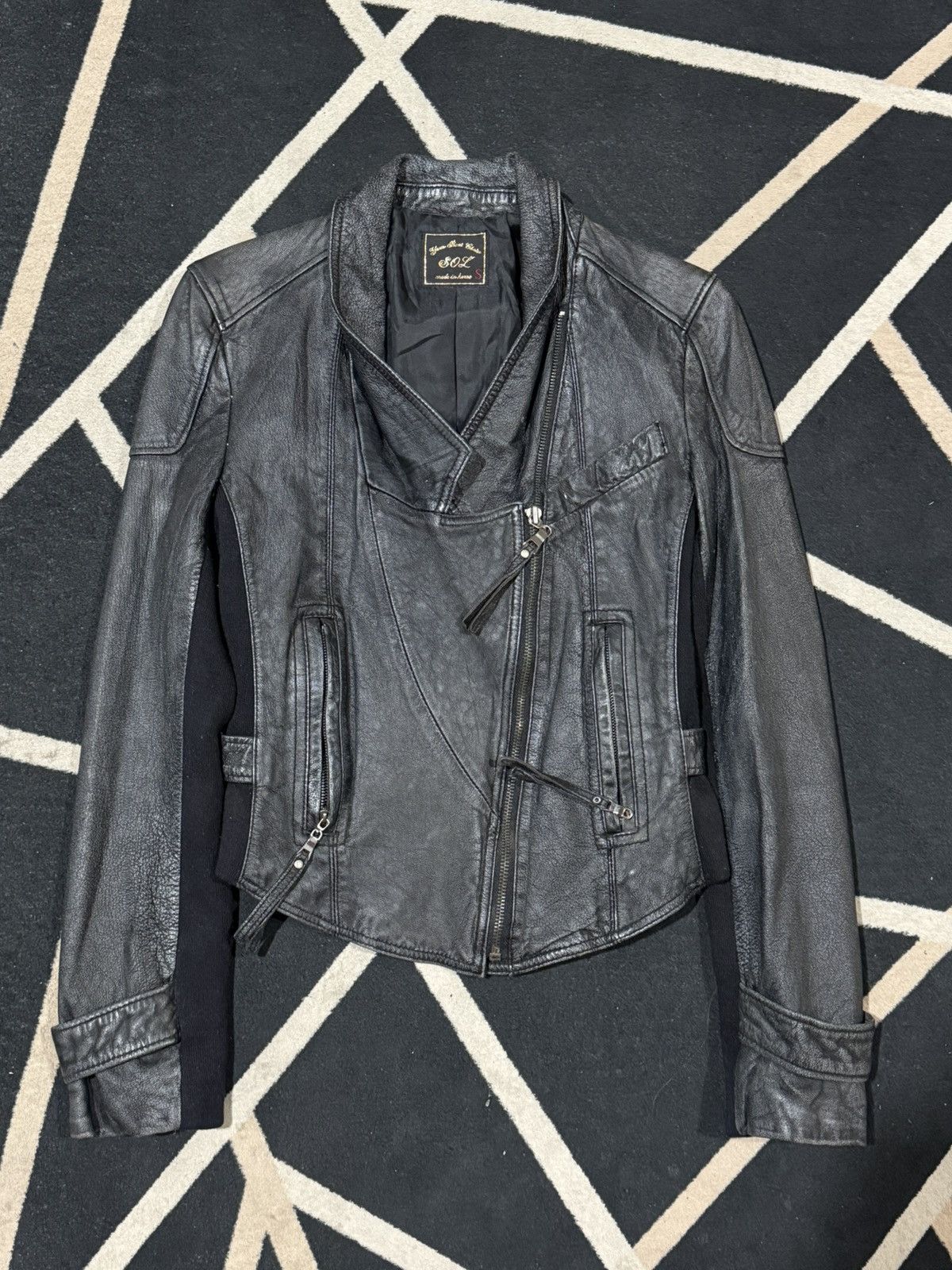 Yasuyuki Ishii Leather Jacket Japanese Brand Styled Asymmetrical Size US S / EU 44-46 / 1 - 3 Thumbnail