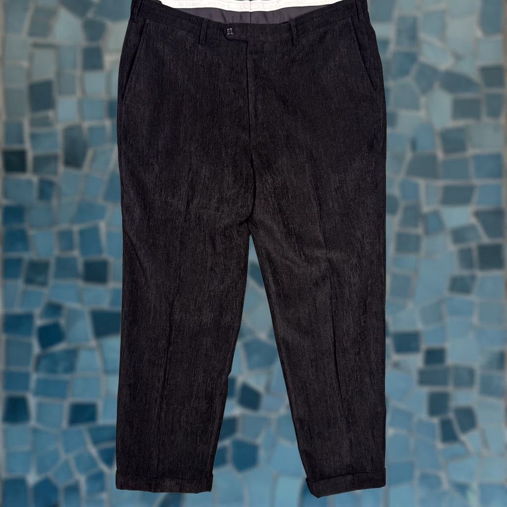Vintage St Croix Pants Mens 40x32 Corduroy Dress Trousers Wool Blend Pleated Cuffed Italy Size US 40 / EU 56 - 1 Thumbnail