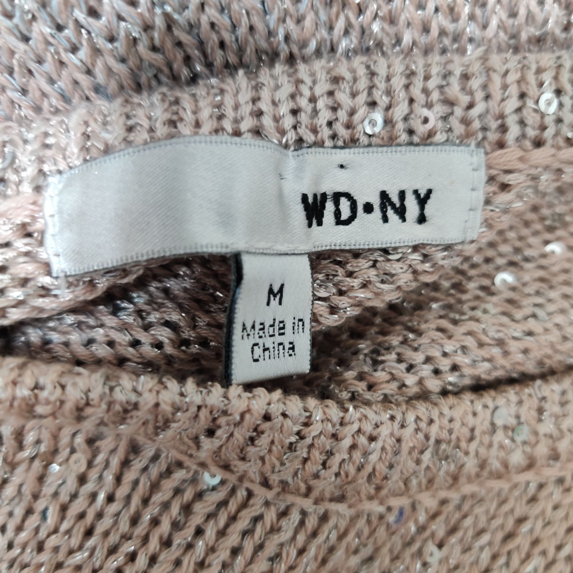 Other WD NY Womens Sweater Knit Top Short Sleeve Sequin Sparkly Me Size M / US 6-8 / IT 42-44 - 6 Thumbnail