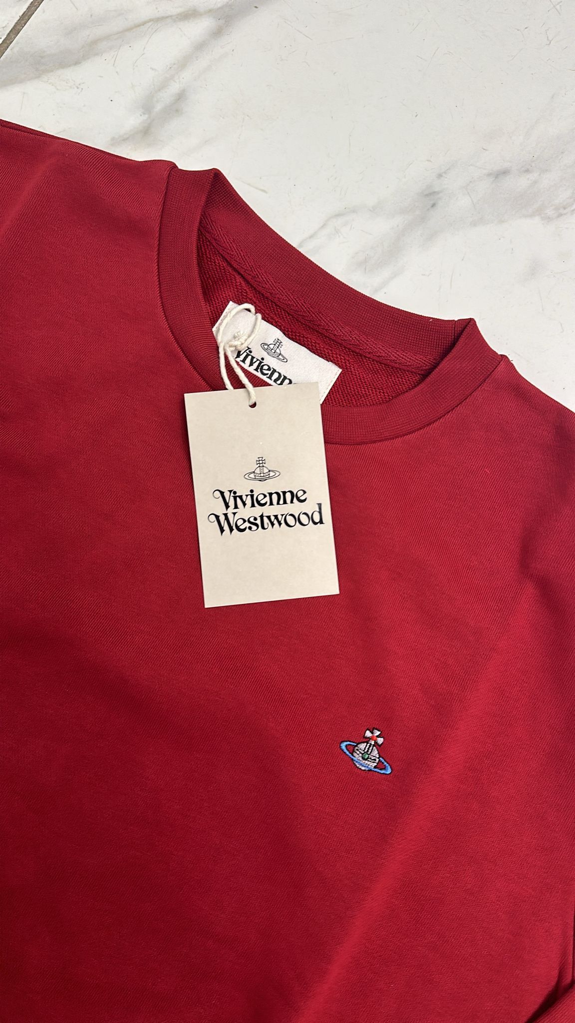 Vintage × Vivienne Westwood Vivienne Westwood Orb Logo Sweatshirt burgundy XXLarge Size US XXL / EU 58 / 5 - 3 Thumbnail