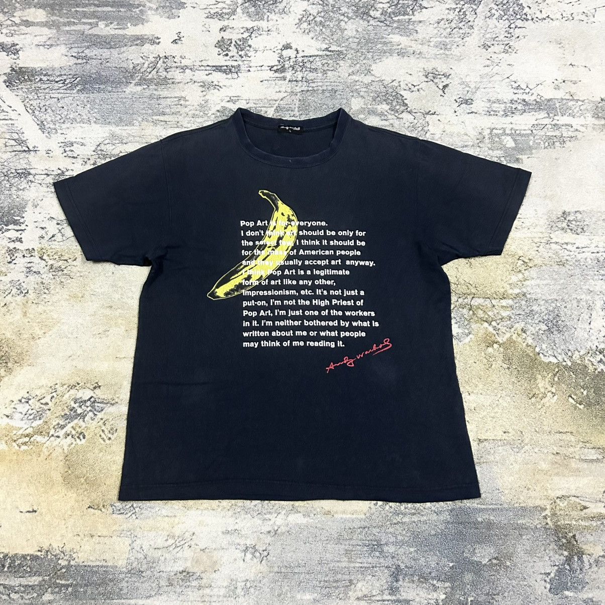 Andy Warhol × Japanese Brand Andy Warhol Pop Art Banana Black Tees Size US M / EU 48-50 / 2 - 1 Thumbnail