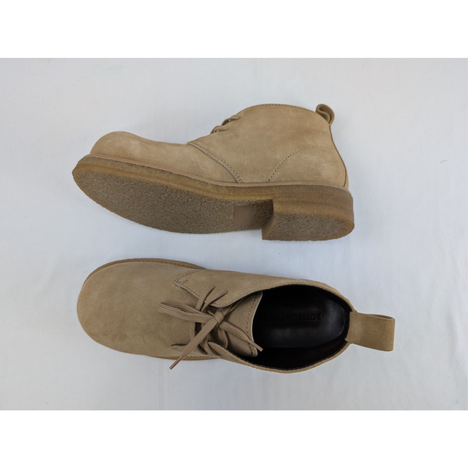 Bottega Veneta o1rshd1 Deep NuBuck Helium Ankle Boot in Camel Size US 10 / EU 43 - 1 Thumbnail