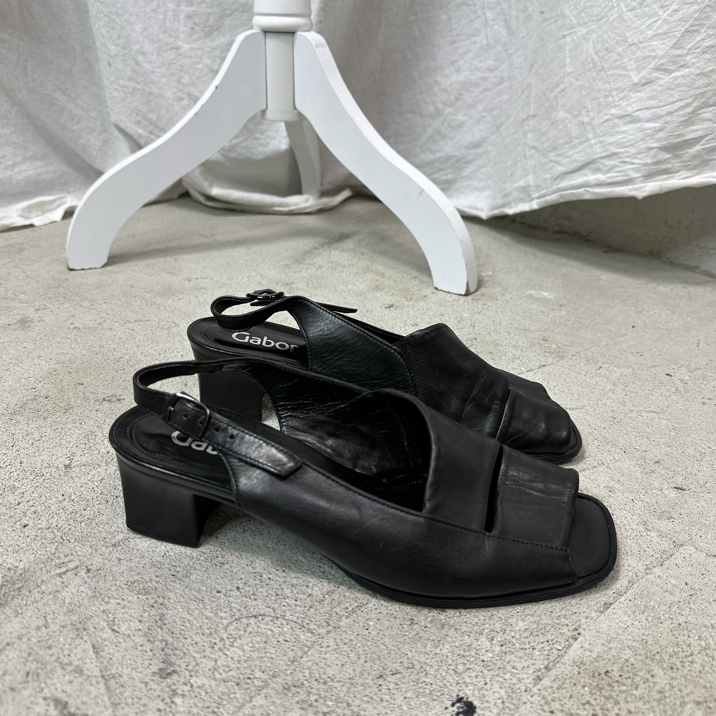Vintage Vintage Avant Garde Leather Peep Toe Mary Jane Boots Y2K Size US 8 / IT 38 - 1 Thumbnail