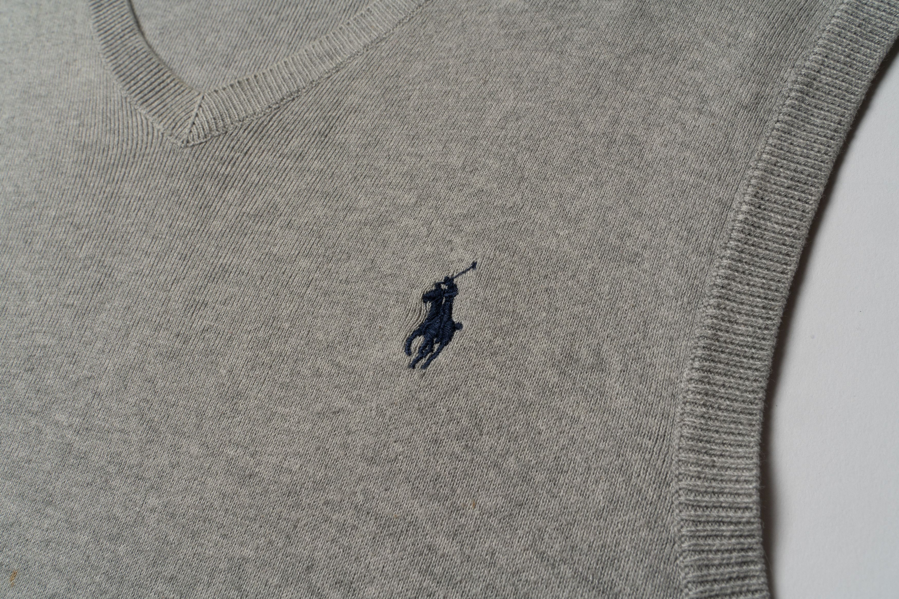 Polo Ralph Lauren 📌Polo RALPH LAUREN Vintage Gray Cotton Vest Size US S / EU 44-46 / 1 - 4 Thumbnail