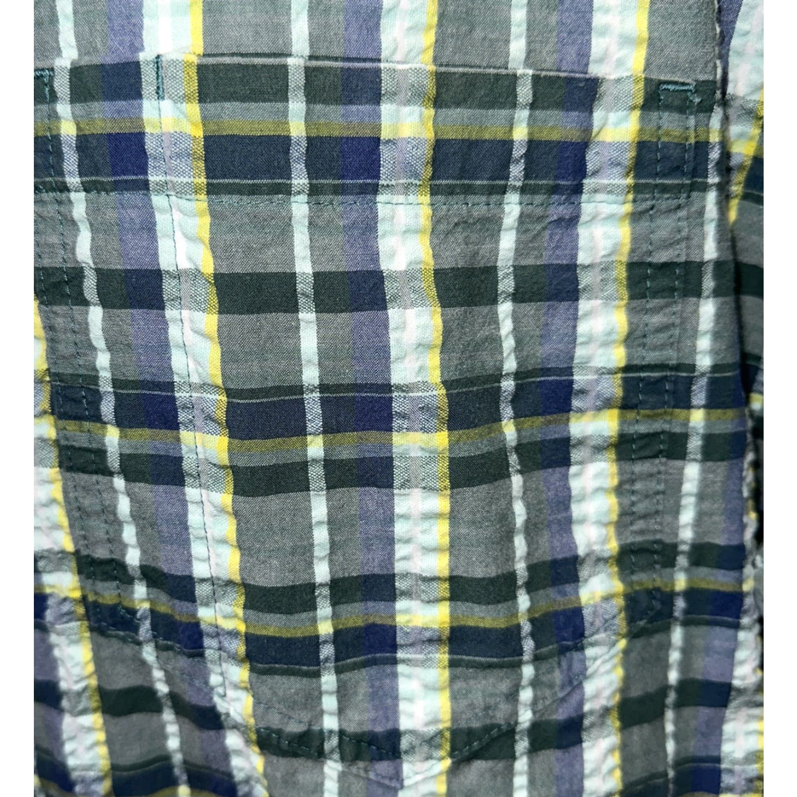 CO Duluth Men Shirt Plaid Short Sleeve Button Front Green Cotton XLT Size US XL / EU 56 / 4 - 4 Thumbnail