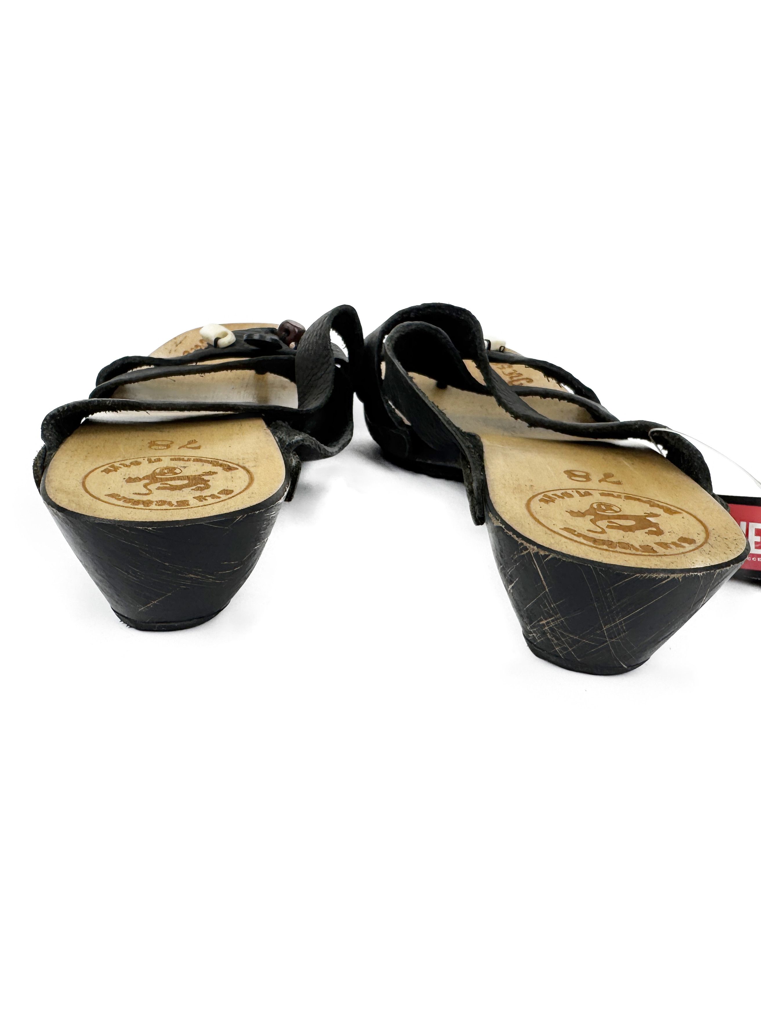 Diesel Diesel Black Clogs Flip flops Mules Thong Sandals 39 Size US 9 / IT 39 - 5 Thumbnail