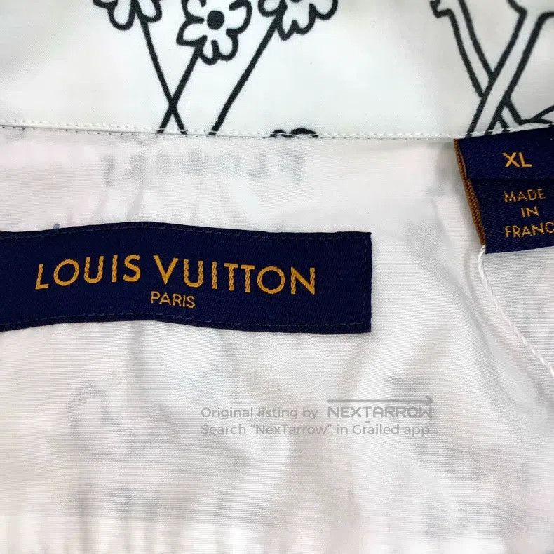 Louis Vuitton Louis Vuitton White logo graffiti full-print cotton lapel Size US XL / EU 56 / 4 - 5 Thumbnail