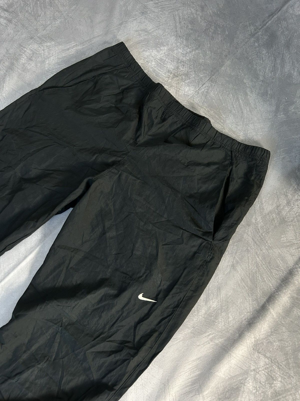 Nike Nike Vintage Black Trackpants-Reflective Zip Cuffs Y2K 90s Size US 34 / EU 50 - 4 Thumbnail