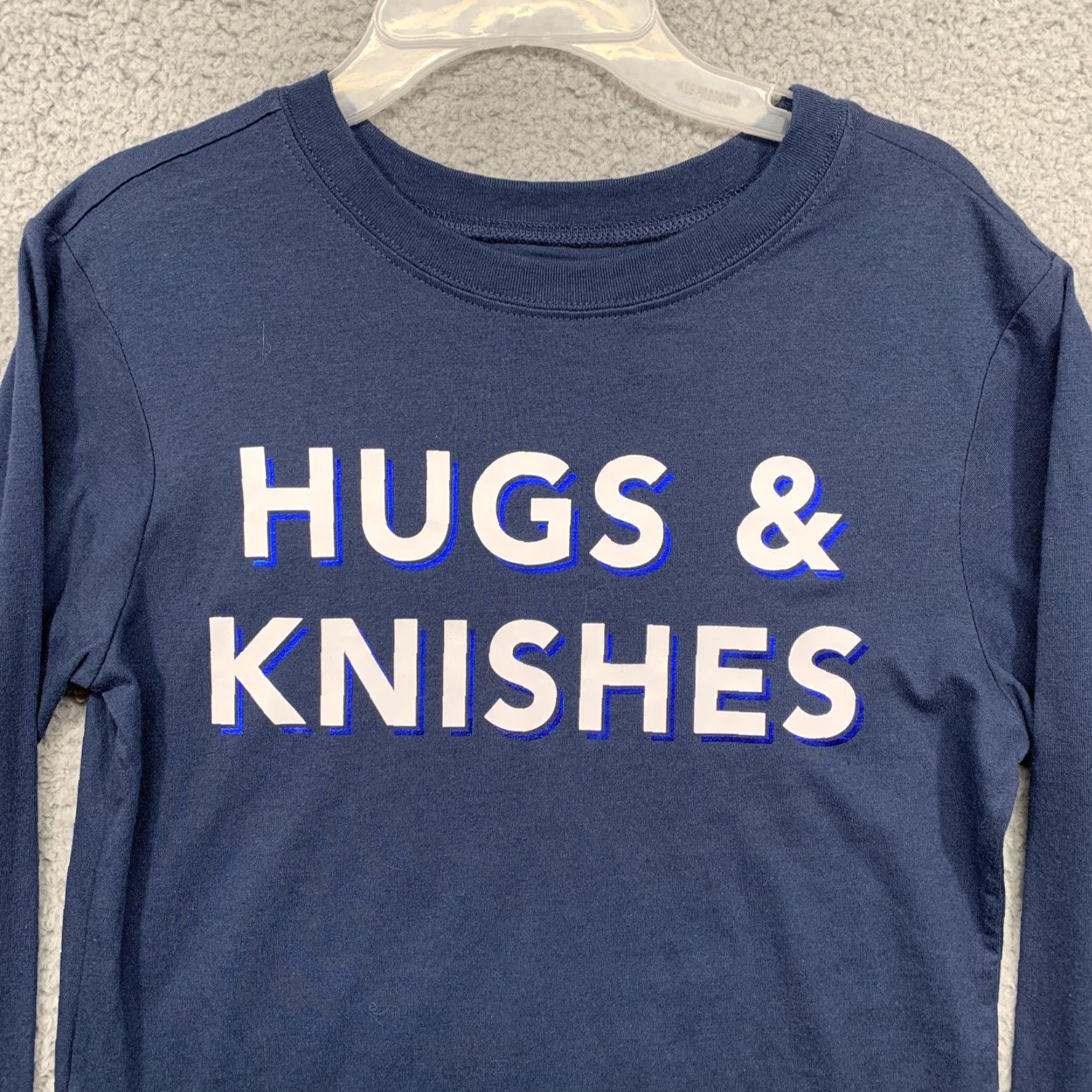 Vintage Zoe + Liv T-Shirt XS Long Sleeve Navy Blue White Hugs & Knishes NWT Ladies Shirt Long Sleeve Navy Blue White Hugs & Knishes NWT XS Womens Size XS / US 0-2 / IT 36-38 - 2 Thumbnail