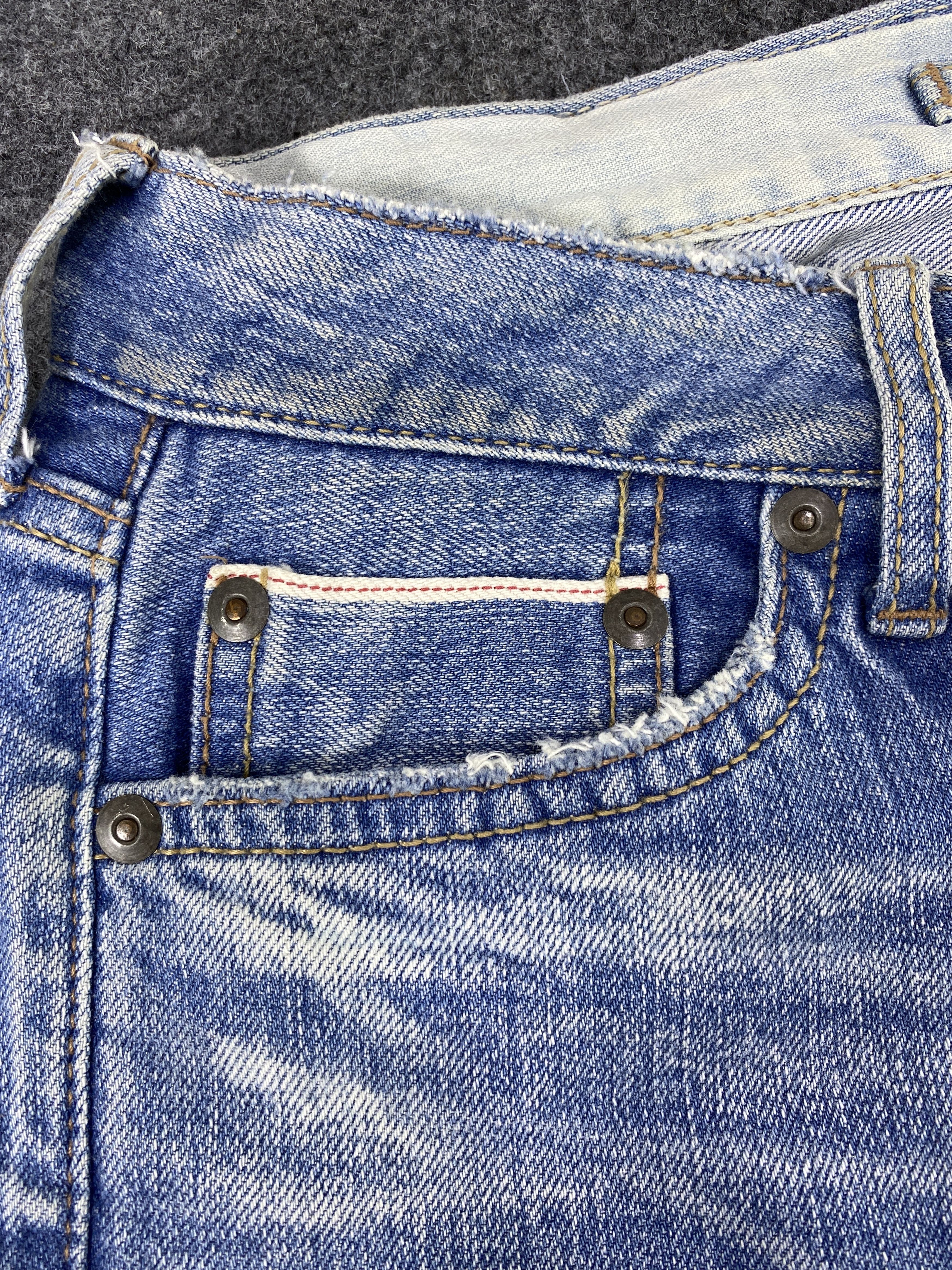 Japanese Brand GOA NIMES SELVEDGE BLUE WASH JEANS -J1132 Size US 28 / EU 44 - 7 Thumbnail