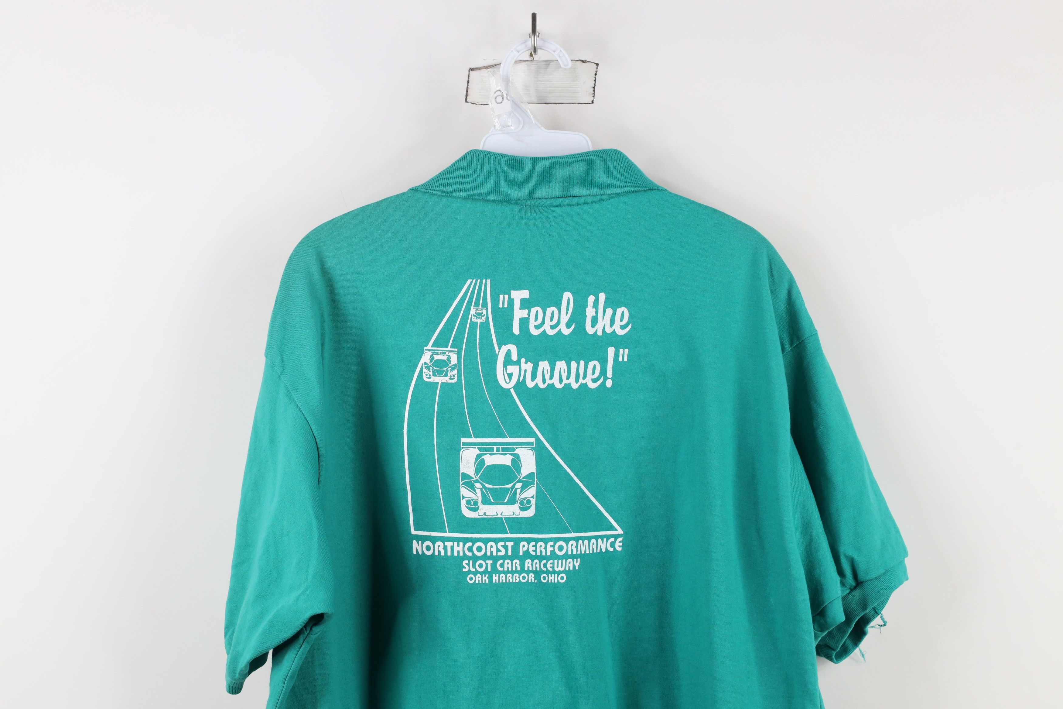Vintage Vintage 90s Coast Performance Slot Car Raceway Polo Teal USA Size US XL / EU 56 / 4 - 13 Thumbnail